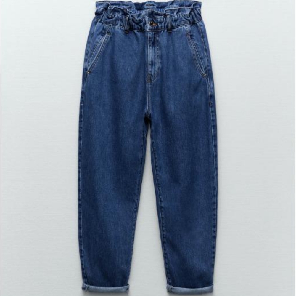 Zara Baggy Paperbag Jeans Gem
